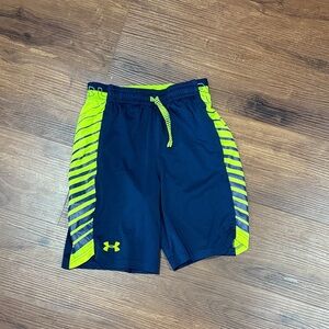 Under Armour Kids' Dark Blue and Bright Yellow Shorts
